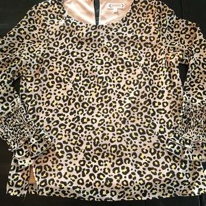 NWT-Nanette Lepore animal print top